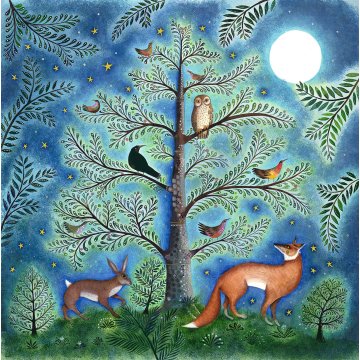 Moonlit Clearing — limited edition print by Jane Ray