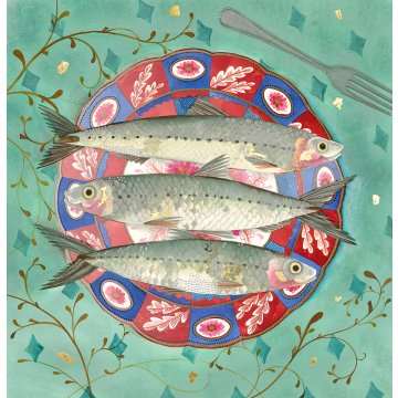 Three Fishes Pattern — limited edition print by Jane Ray