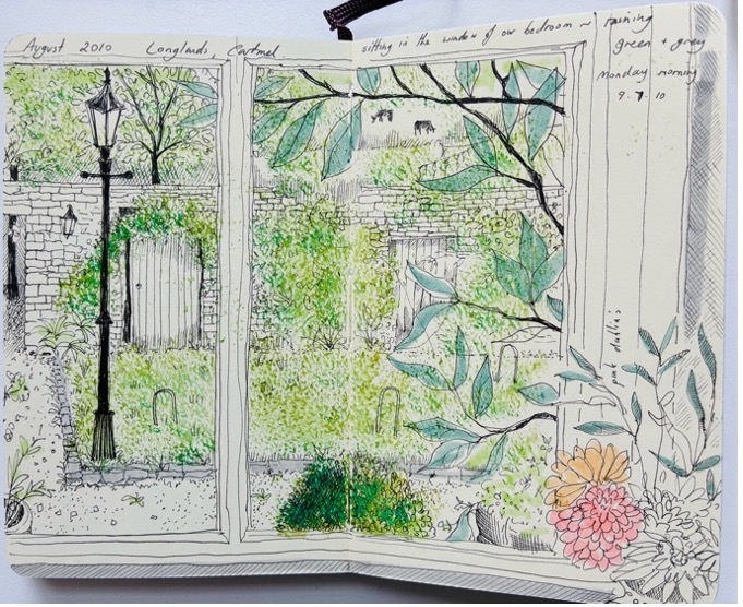 Longlands, Cartmel — August 2010 — sketchbook page by Jane Ray